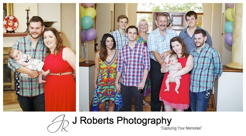 Family portraits at a party - sydney party photography
